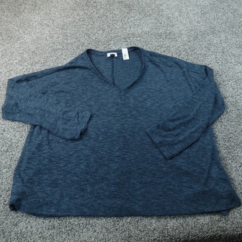 NEW Old Navy Sweater Womens 2XL Blue Heather V Neck Pullover Lightweight Cozy